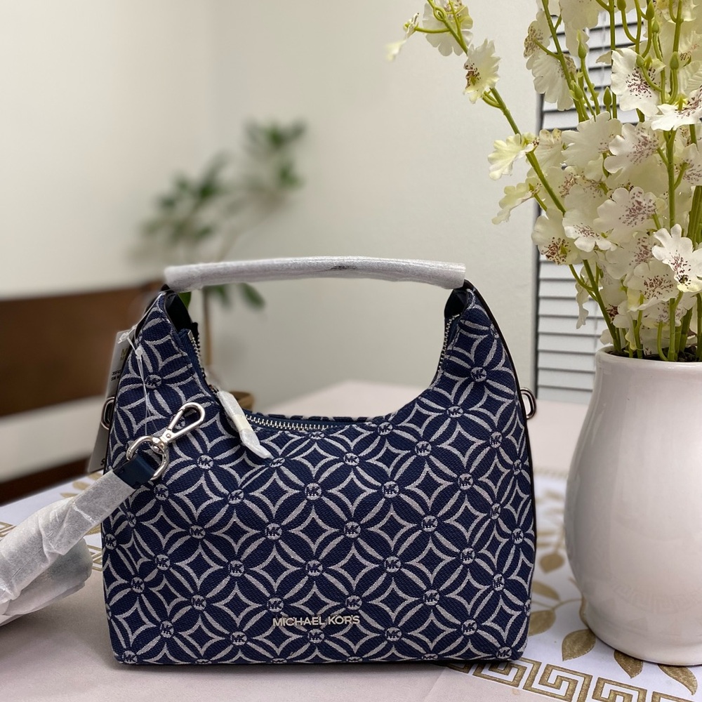 Michael Kors Ember Small Logo Jacquard Messenger Bag